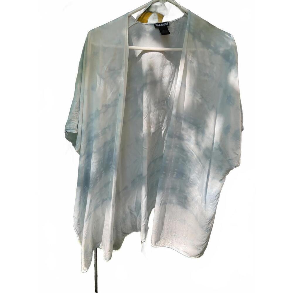 Steve Madden Blue and White  Tie Dye Kimono OSFM